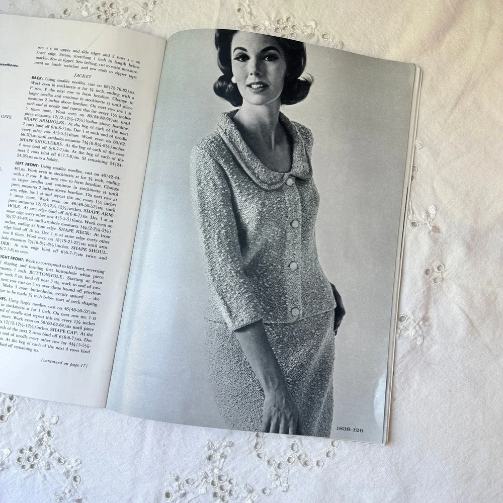 Vintage Bernat Knitting Pattern Book No 126 1960s Mod Mid Century Women Fashion